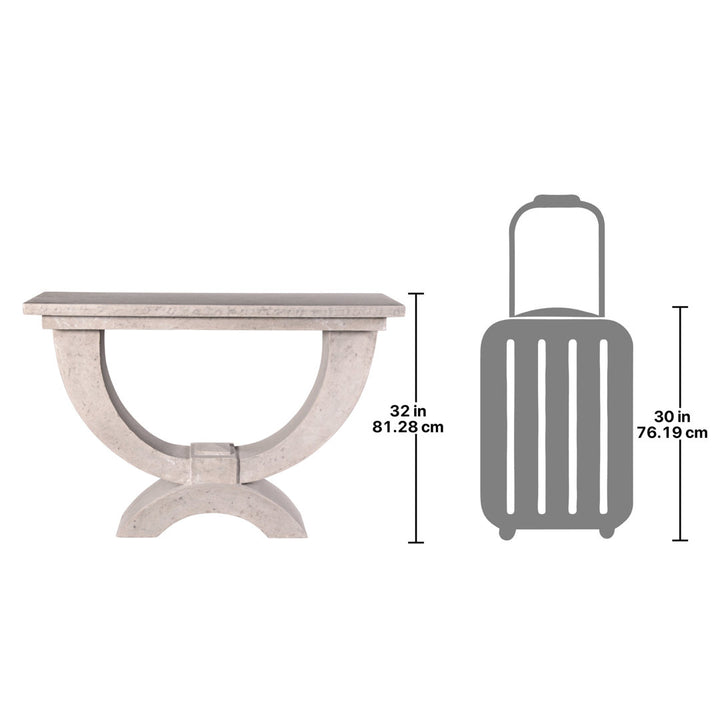 Moderno Arch of Stone Console Table Design Toscano