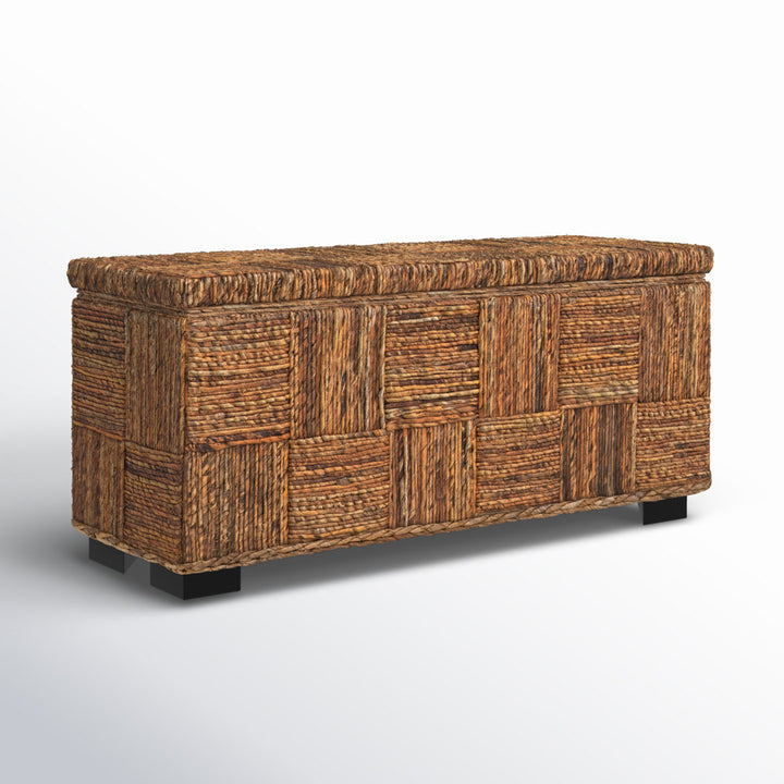 Castiel Wicker Flip Top Storage Bench Sand & Stable™