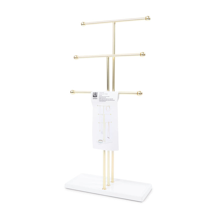 Trigem Jewelry Stand Umbra Finish: White/Brass