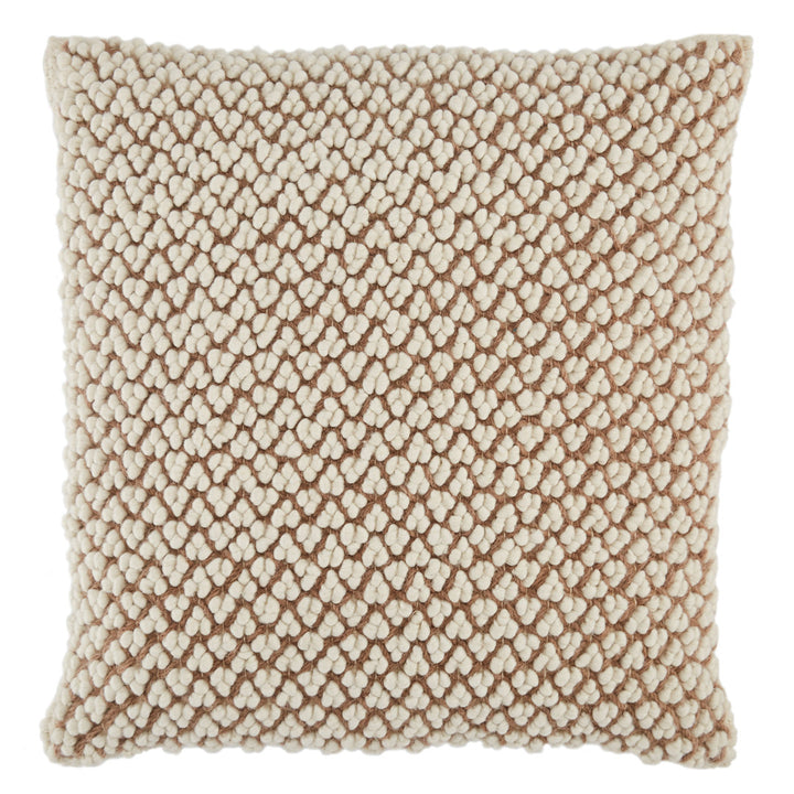 Toulon Wool Blend Throw Square Pillow Joss & Main Color: Tan/Ivory