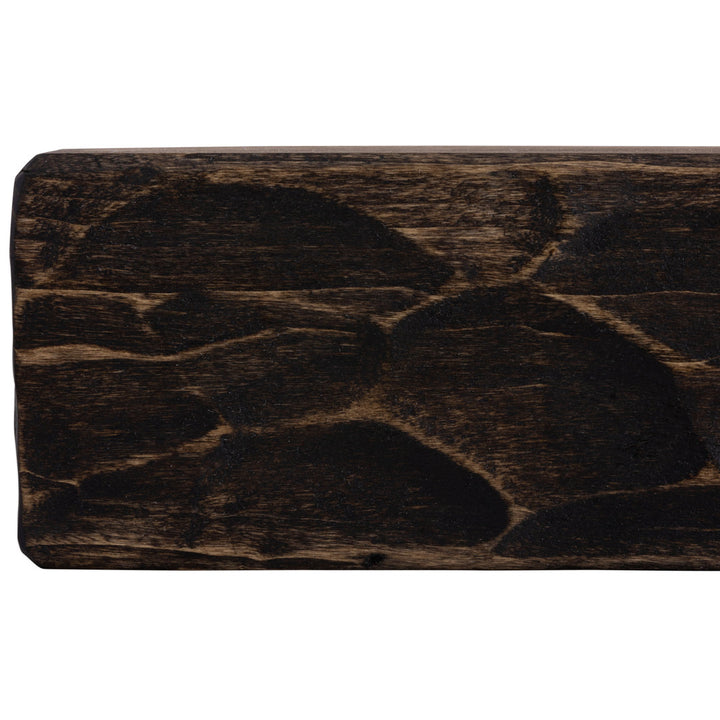 Rough Hewn Fireplace Shelf Mantel Dogberry Collections Finish: Dark Chocolate, Shelf Length: 72", Depth: 9"