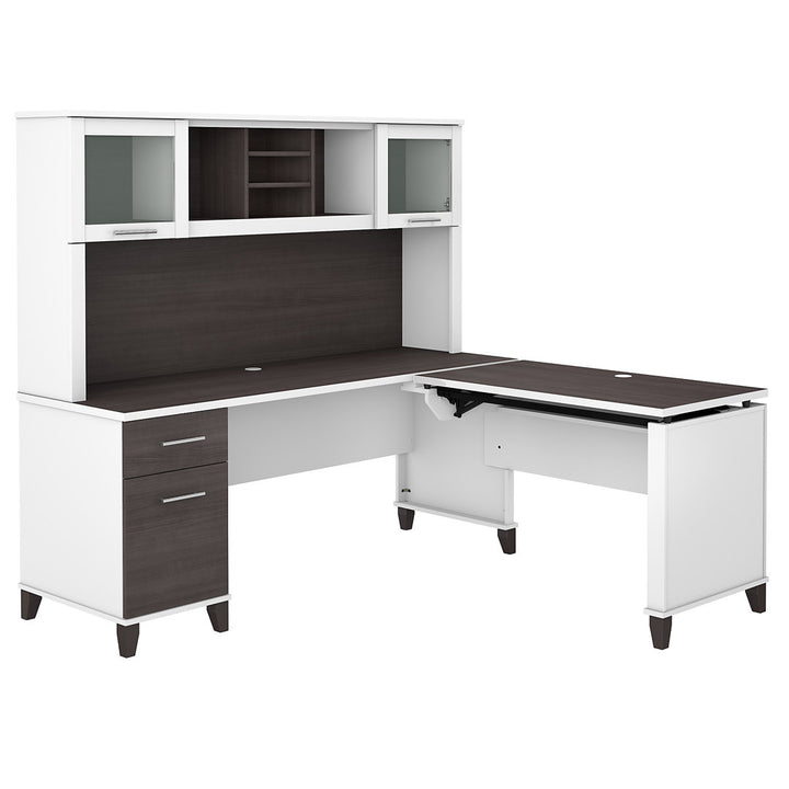 Magomed 72'' Desk Gracie Oaks Color: Storm Gray/White