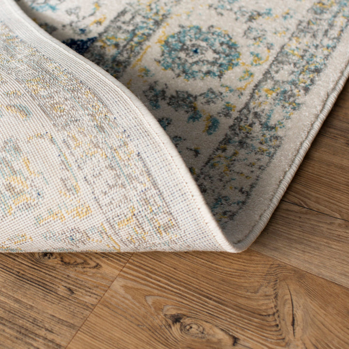 Annette Oriental Ivory/Blue Area Rug Langley Street® Rug Size: Runner 2'2" x 9'