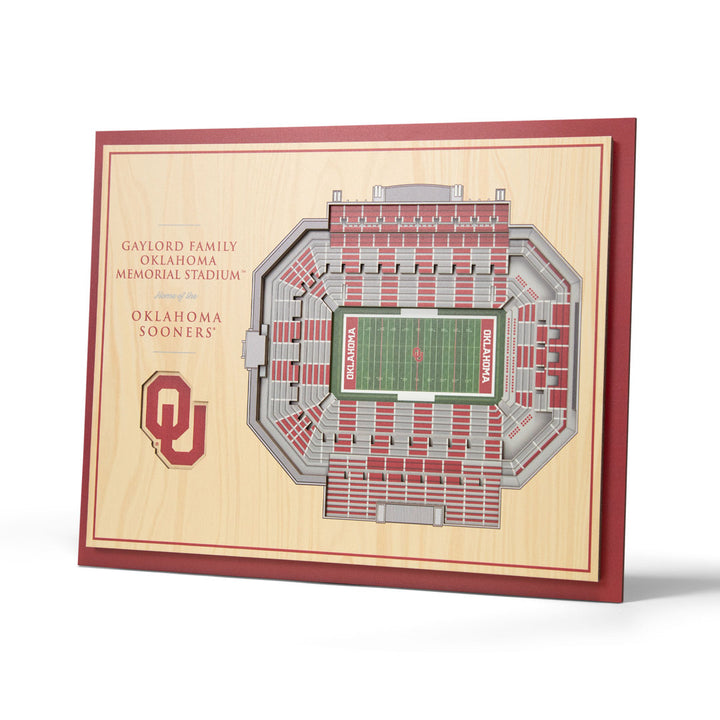 NCAA 5-Layer StadiumViews 3D Wall Art YouTheFan NCAA Team: University of Oklahoma