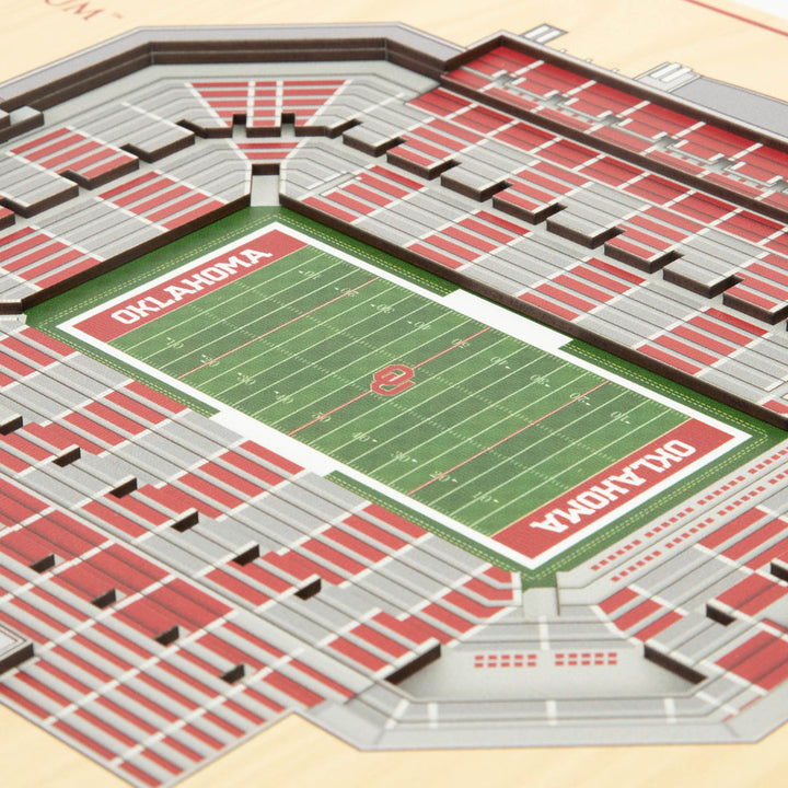 NCAA 5-Layer StadiumViews 3D Wall Art YouTheFan NCAA Team: University of Oklahoma