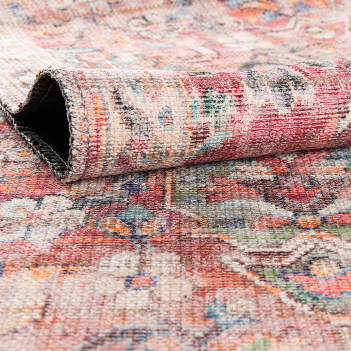 Engelhardt Floral Machine Made Power Loom Chenille Area Rug in Ivory/Pink Mistana™ Rug Size: Rectangle 2' x 3'