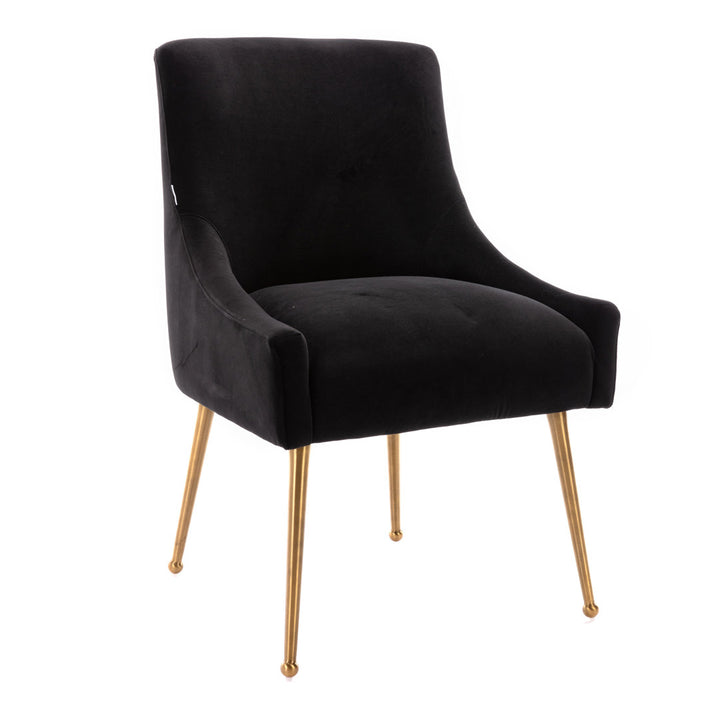 Magallanes Velvet Upholstered Side Chair (Set of 2) Willa Arlo™ Interiors Upholstery Color: Black