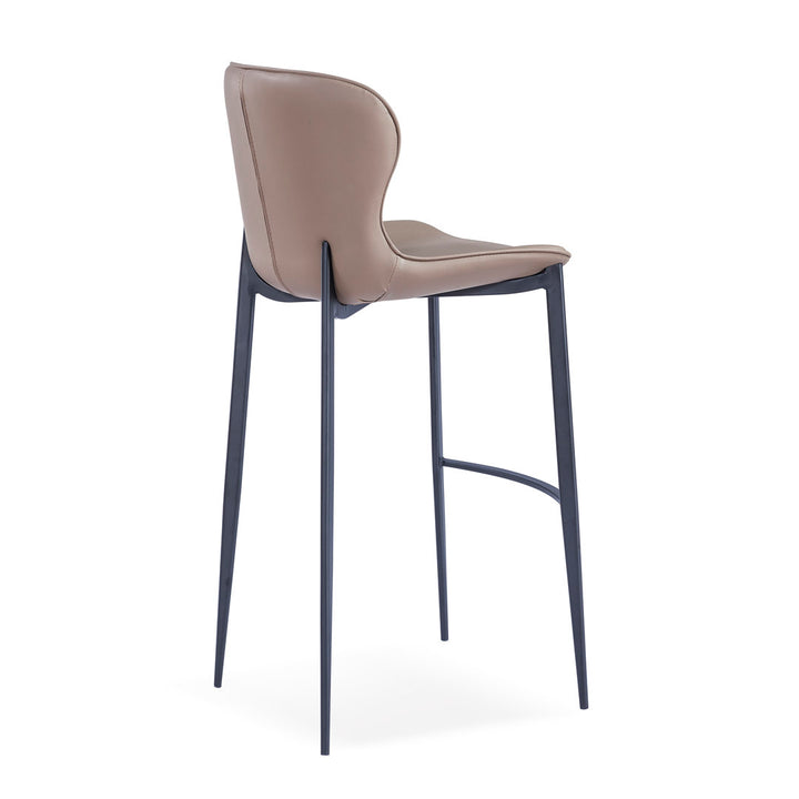 Albert Upholstered Bar & Counter Stool Upper Square™ Upholstery Color: Taupe, Base Color: Black Seat Height: Counter Stool (24” Seat Height)