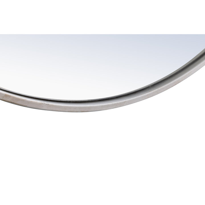 Sabine Metal Round Wall Mirror RE/FINE™ Size: 21" x 21" Finish: Silver