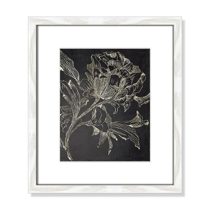 Golden Flower Folklore I by Asia Jensen - Picture Frame Graphic Art Print Joss & Main Size: 15" H x 13" W Format: White Framed