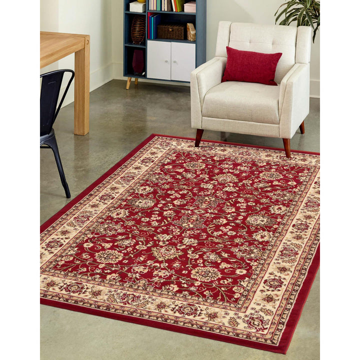 Bhatari Oriental Burgundy Area Rug Winston Porter Rug Size: Rectangle 7'1" x 10'