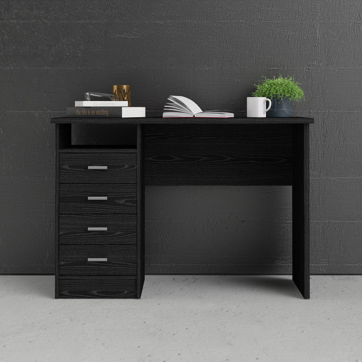 Rushayne Desk Orren Ellis Color: Black Woodgrain