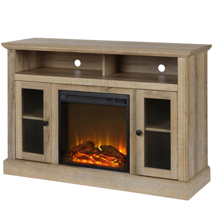 Tucci TV Stand for TVs up to 50" with Electric Fireplace Included Darby Home Co Color: Natural