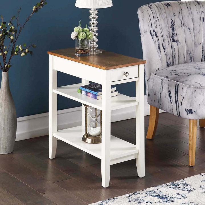 Carbin End Table with Drawer and Shelves Winston Porter Color: Driftwood