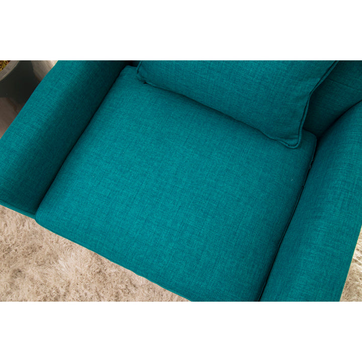 Norton St Philip 34" Wide Tufted Polyester Armchair Mercury Row® Fabric: Teal Blue