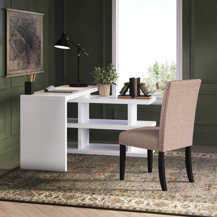 Madruga Contemporary Reversible L-Shaped Desk w/ 180 Degree Rotation Latitude Run®