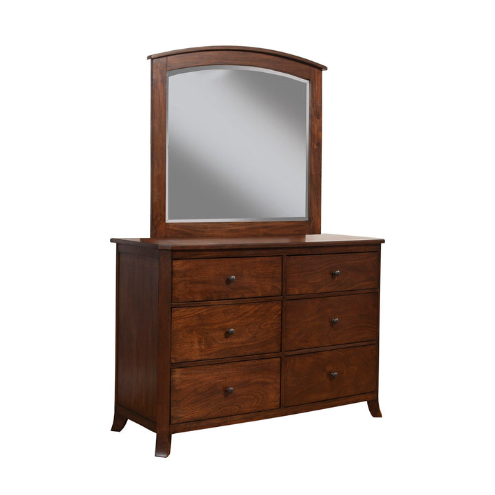 Greggory Baker 6 Drawer Dresser, Mahogany Three Posts™ Color: Rustic Brown