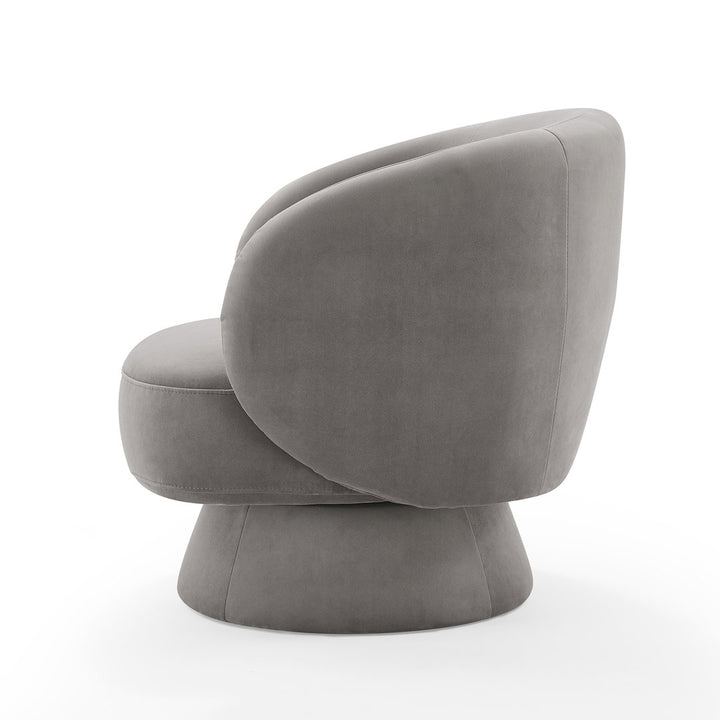 Saboor MINIMORE Modern Style Swivel Accent Chair Orren Ellis Fabric: Light Brown Velvet