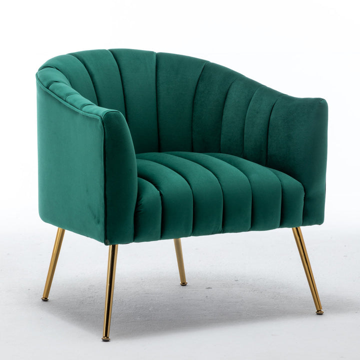 Murrow 28" W Tufted Velvet Armchair Willa Arlo™ Interiors Fabric: Green Velvet