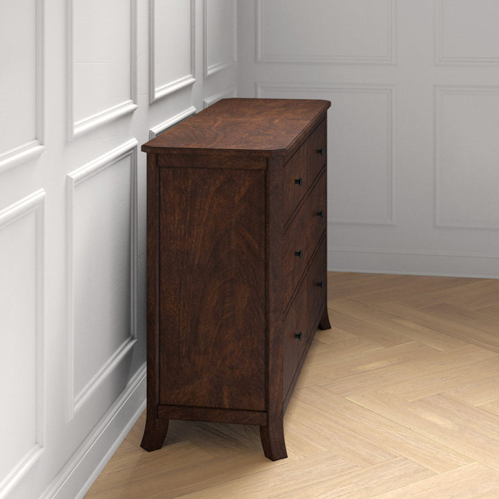 Greggory Baker 6 Drawer Dresser, Mahogany Three Posts™ Color: Rustic Brown