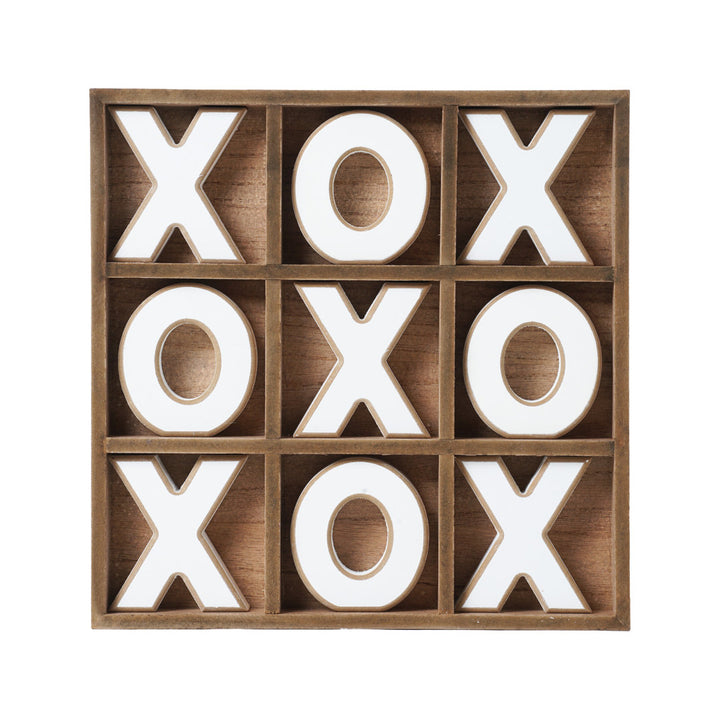 Wood Tic Tac Toe Board Game American Art Decor