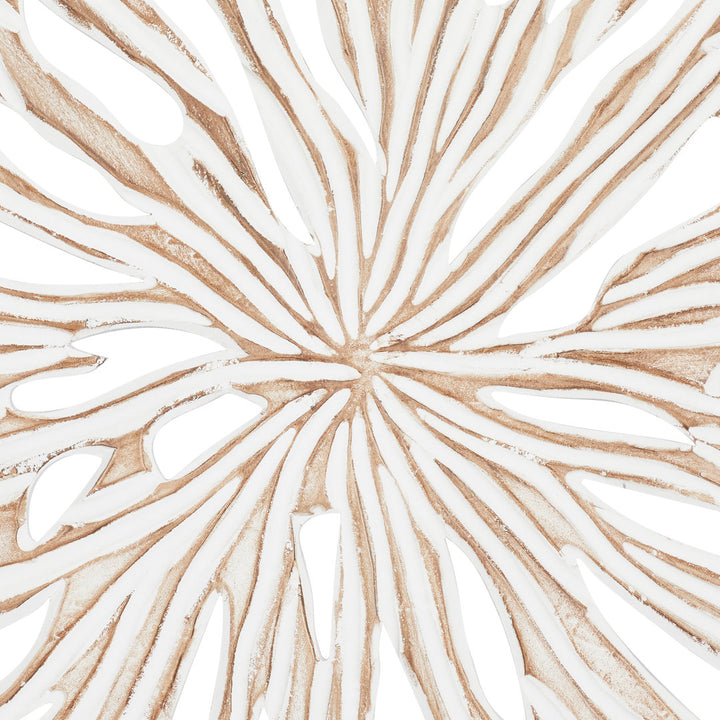 Beige Wood Handmade Intricately Carved Starburst Wall Decor Mistana™ Size: 47'' H X 47'' W X 1" D