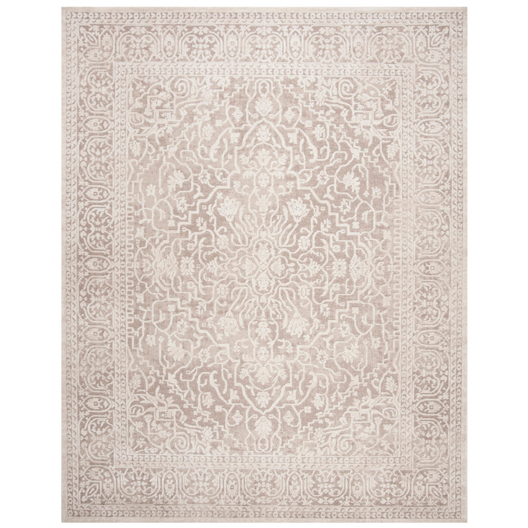 Calidia Oriental Beige/Cream Area Rug Laurel Foundry Modern Farmhouse® Rug Size: Rectangle 9' x 12'