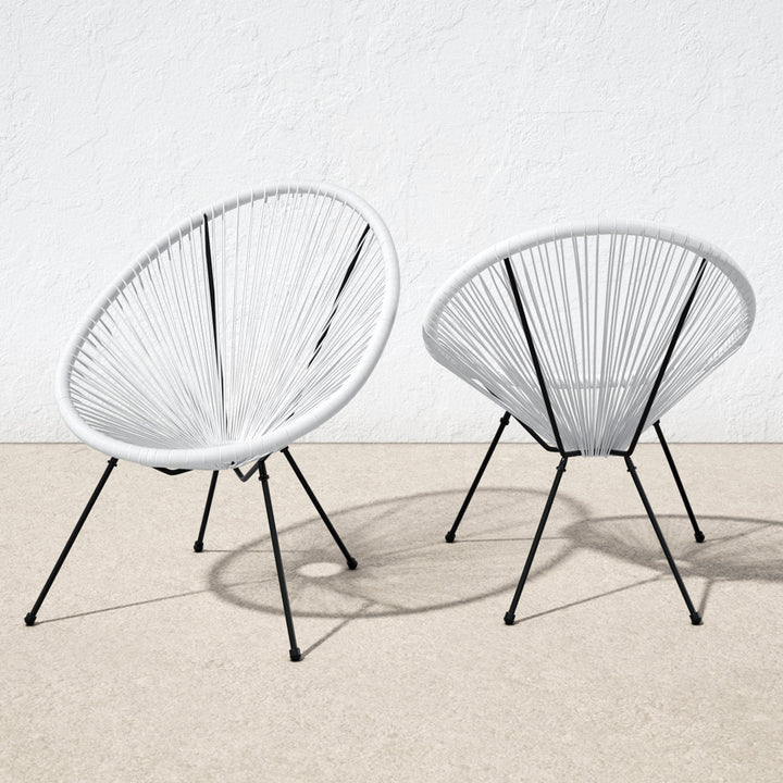 Outdoor Hammock Weave Patio Chair (Set of 2) AllModern Color: White