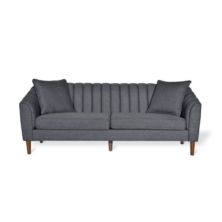 Lawson 84.5" Recessed Arm Sofa Kelly Clarkson Home Upholstery Color: Charcoal 100% Polyester
