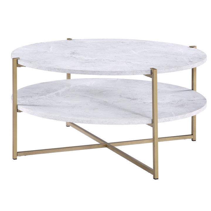 Huck Cross Legs Coffee Table with Storage Etta Avenue™