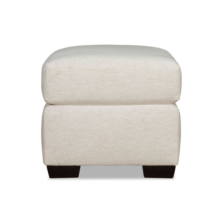 Cranbrook Upholstered Ottoman Birch Lane™ Fabric: Bayou Off White Washable Canvas