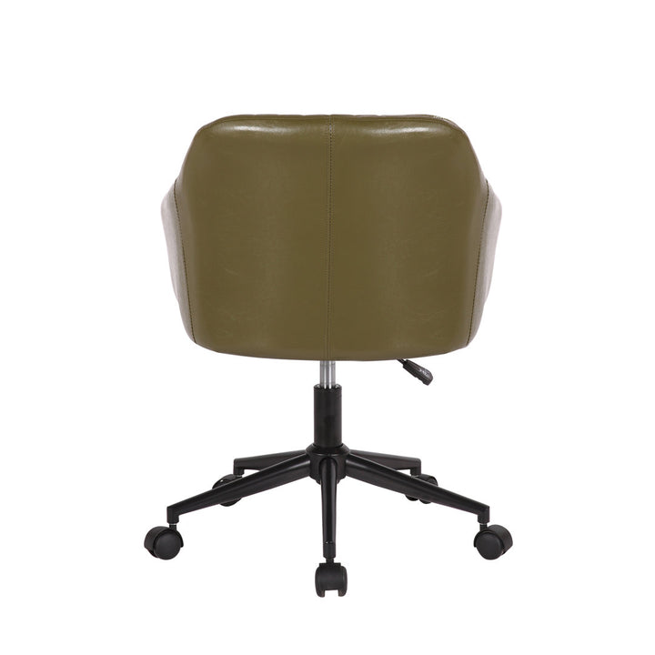 Flannigan Polyurethane Task Chair Greyleigh™ Upholstery Color: Green