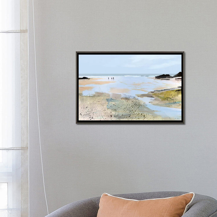 Sea View' Graphic Art Print East Urban Home Size: 18" H x 26" W x 1.5" D Format: Dark Rustic Wood Framed Canvas