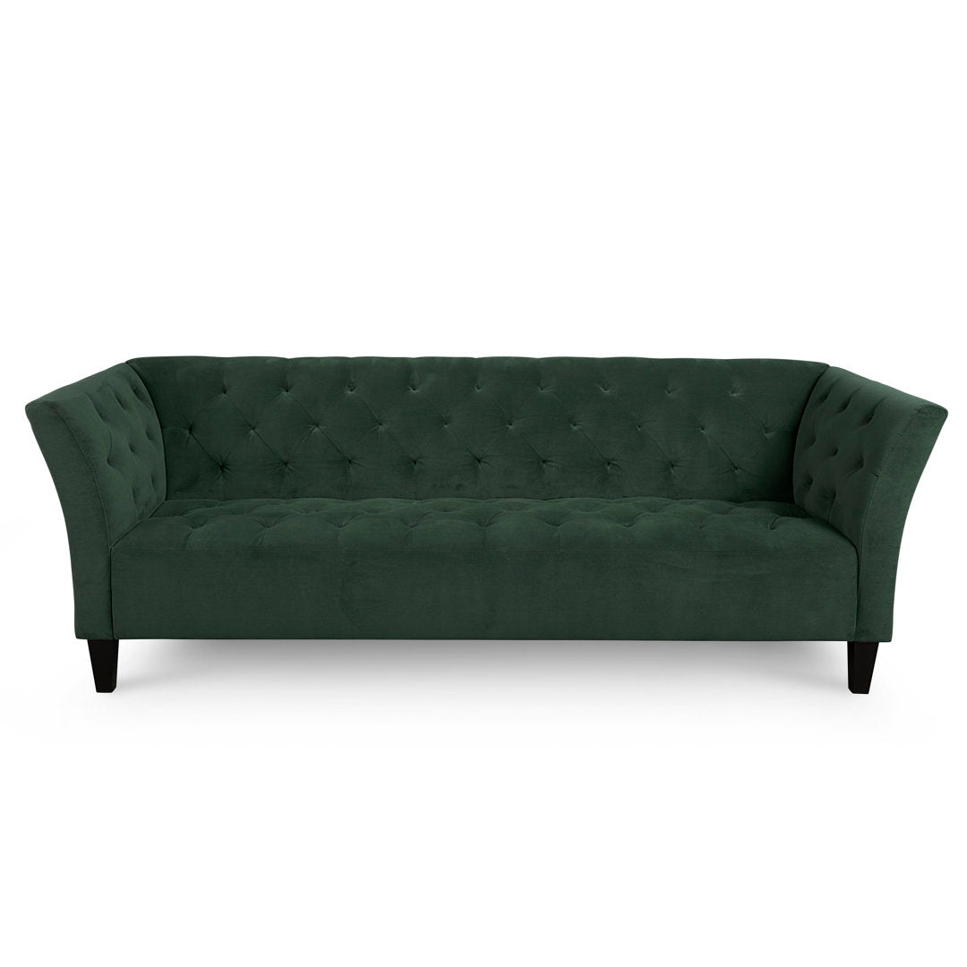 Carruth 91" Flared Arm Sofa Mercer41 Body Fabric: Bella Hunter Performance Velvet