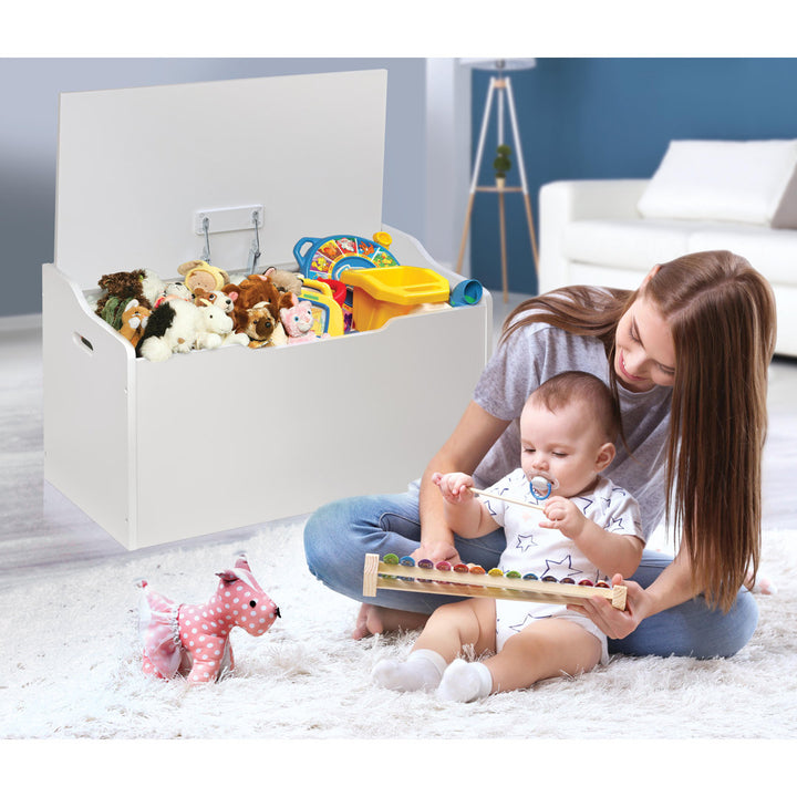 Akena Harriet Bee Toy Storage Bench Harriet Bee Finish: White