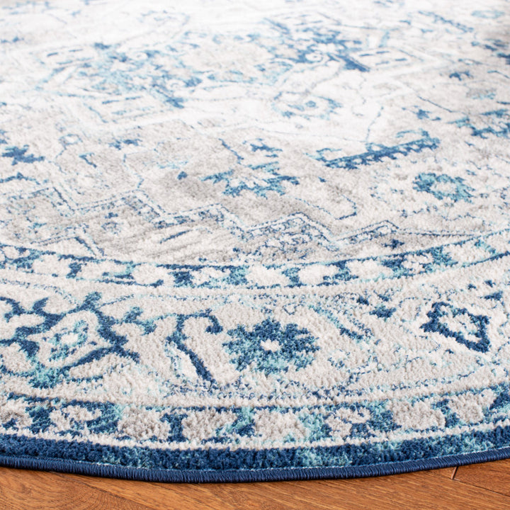 Camila Light Gray/Blue Oriental Rug Kelly Clarkson Home Rug Size: Round 9'