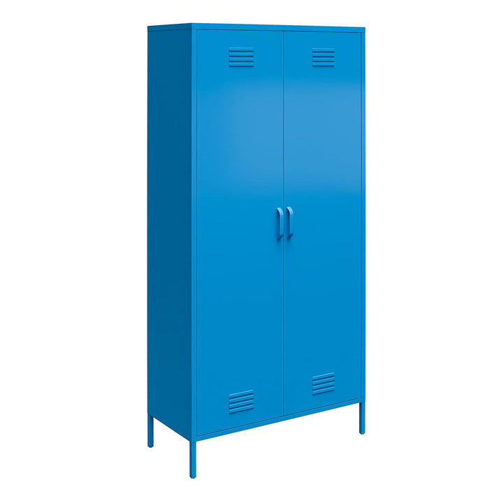 Cache 2 Door Tall Metal Locker Style Storage Cabinet Novogratz Finish: Bright Blue