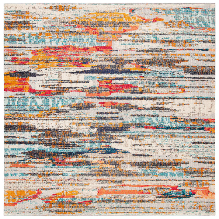 Riccio Abstract Ivory/Multi Area Rug Trent Austin Design® Rug Size: Square 6'7"