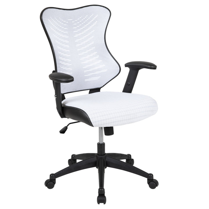 Siwar High-Back Designer Ergonomic Office Chair with Adjustable Armrests by Flash Furniture Flash Furniture Upholstery Color: White
