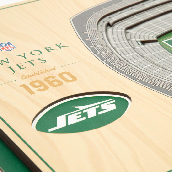 NFL 5-Layer Stadiumview Wall Art YouTheFan Color: Teal NFL Team: New York Jets