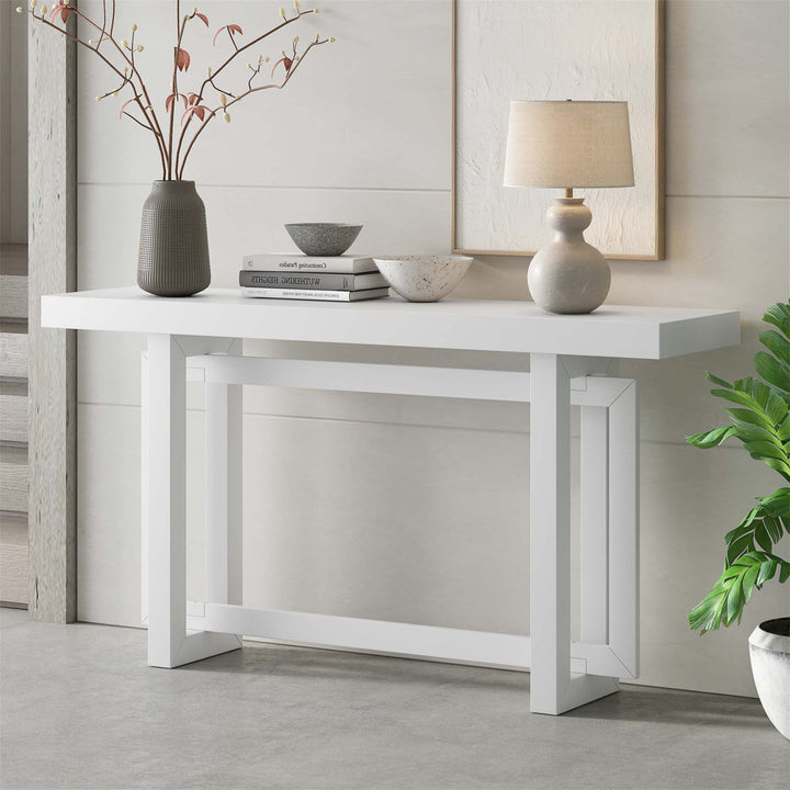 Thedrick 59" Extra Long Entryway Table Console Table 17 Stories Color: White