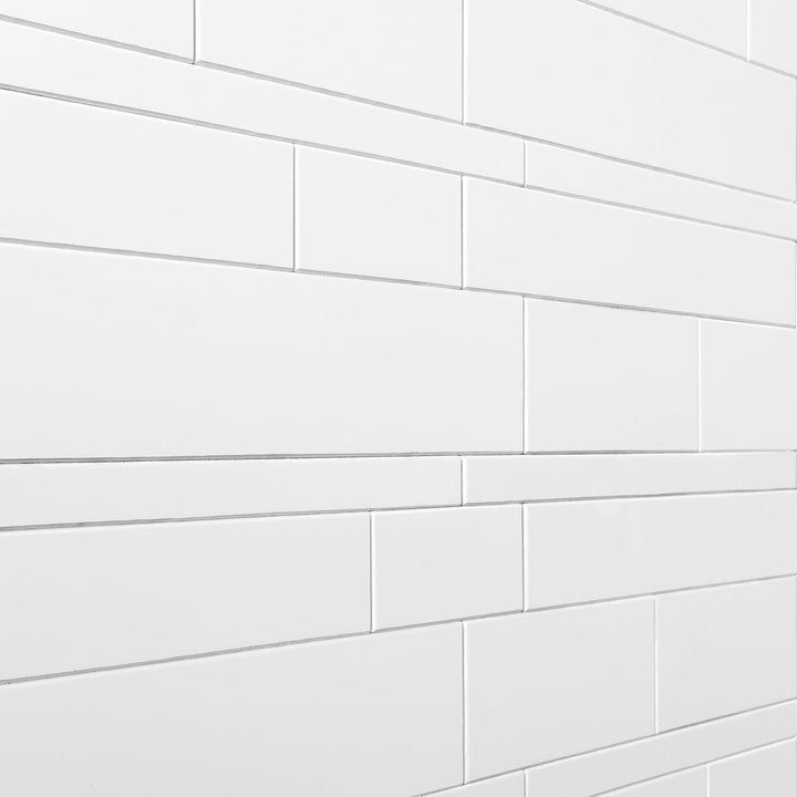 Easy Luxe 12" x 12" Stone Composite Peel & Stick Mosaic Tile (0.96 Sq. Ft. / Sheet) Bond Tile Color: White