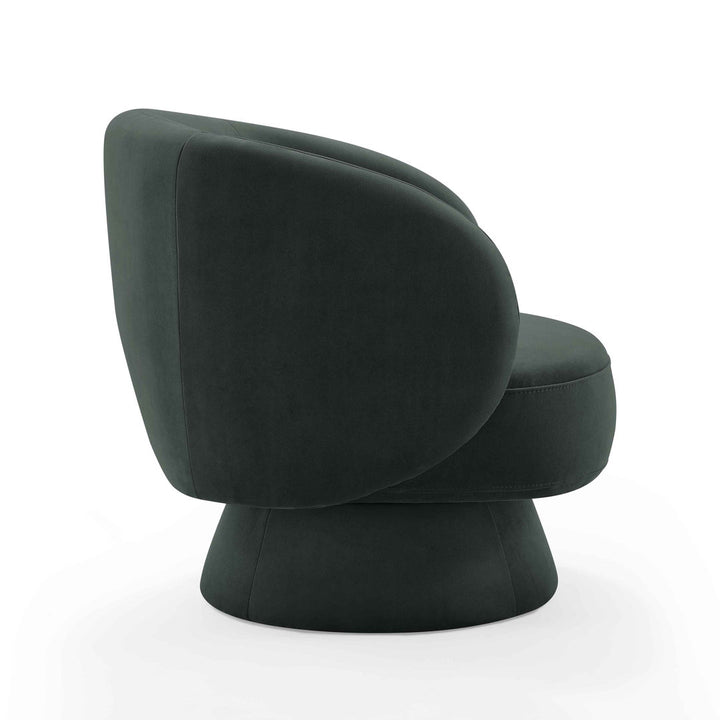 Saboor MINIMORE Modern Style Swivel Accent Chair Orren Ellis Fabric: Dark Gray Velvet