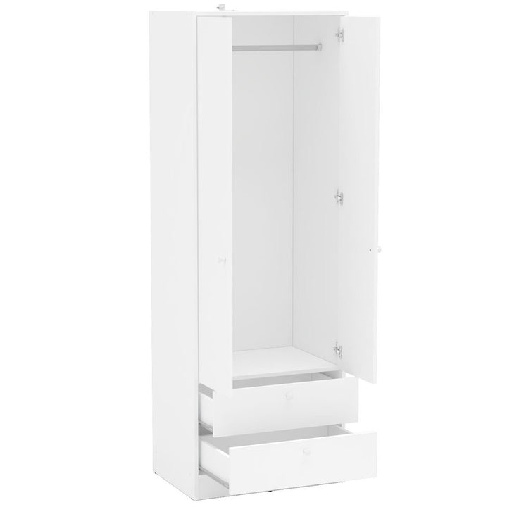 Rhiannon 2 Door Armoire with 2 Drawers Zipcode Design™ Color: White