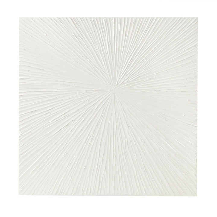 Sunburst Hand Painted Dimensional Resin Wall Art Madison Park Signature Color: White