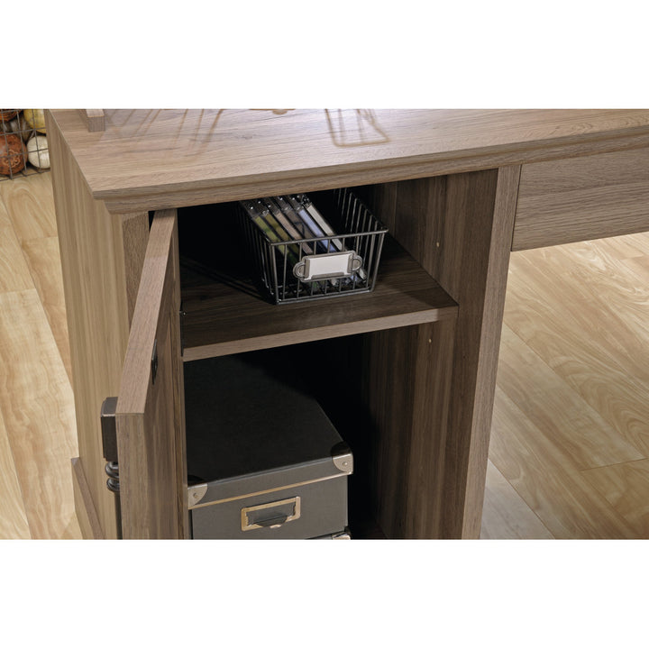 Evanjames L-Shaped Executive Desk Gracie Oaks Color: Salt Oak