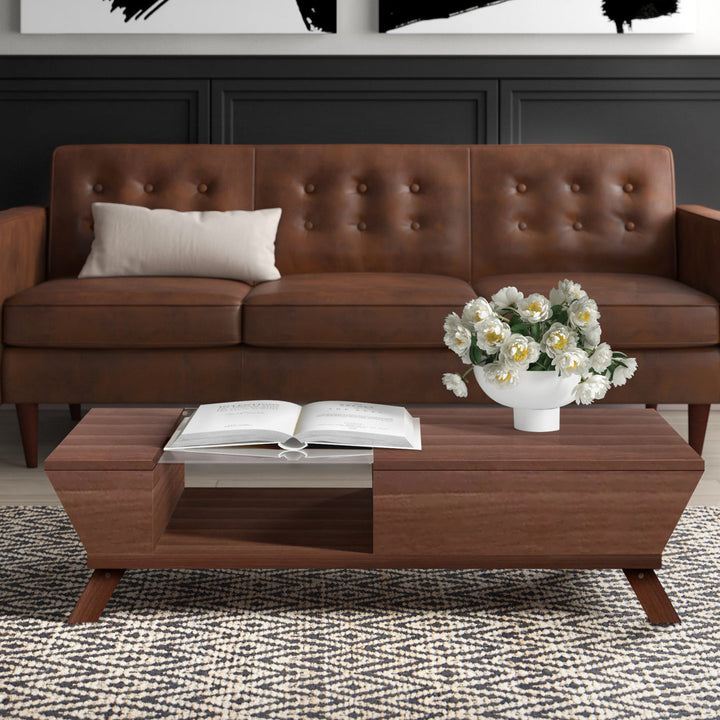 Soto 4 Legs Coffee Table with Storage Mercury Row® Color: Walnut