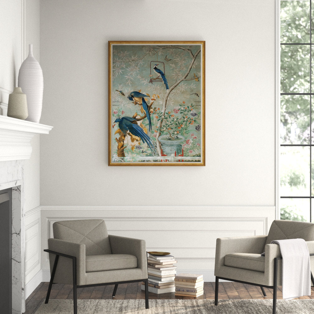 Chinoiserie - Picture Frame Painting on Paper Soicher Marin