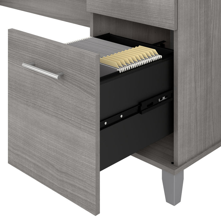 Magomed Executive Desk Gracie Oaks Color: Platinum Gray