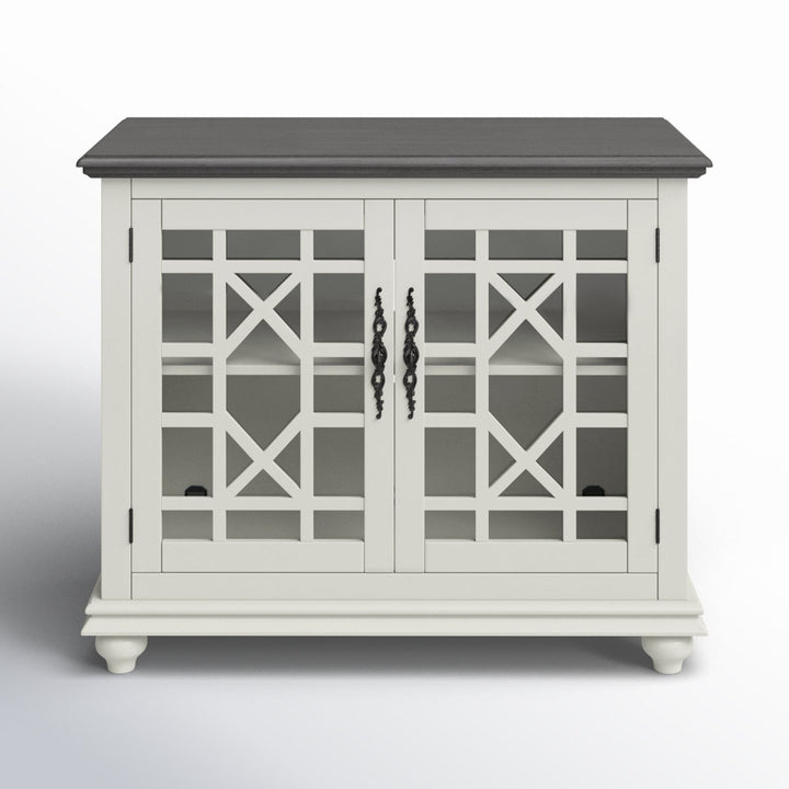 Ahmara 2 - Door Accent Cabinet Three Posts™ Color: Gray/White